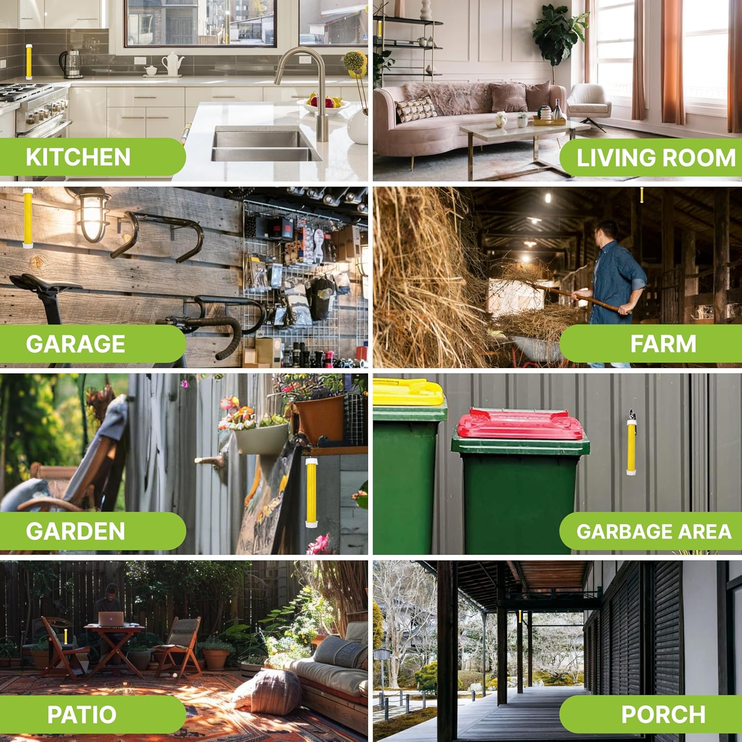 Oq rangli yopishqoq chivinlar uchun yopiq va ochiq joylarda zararkunandalarni nazorat qilish uchun toksik emas PVC