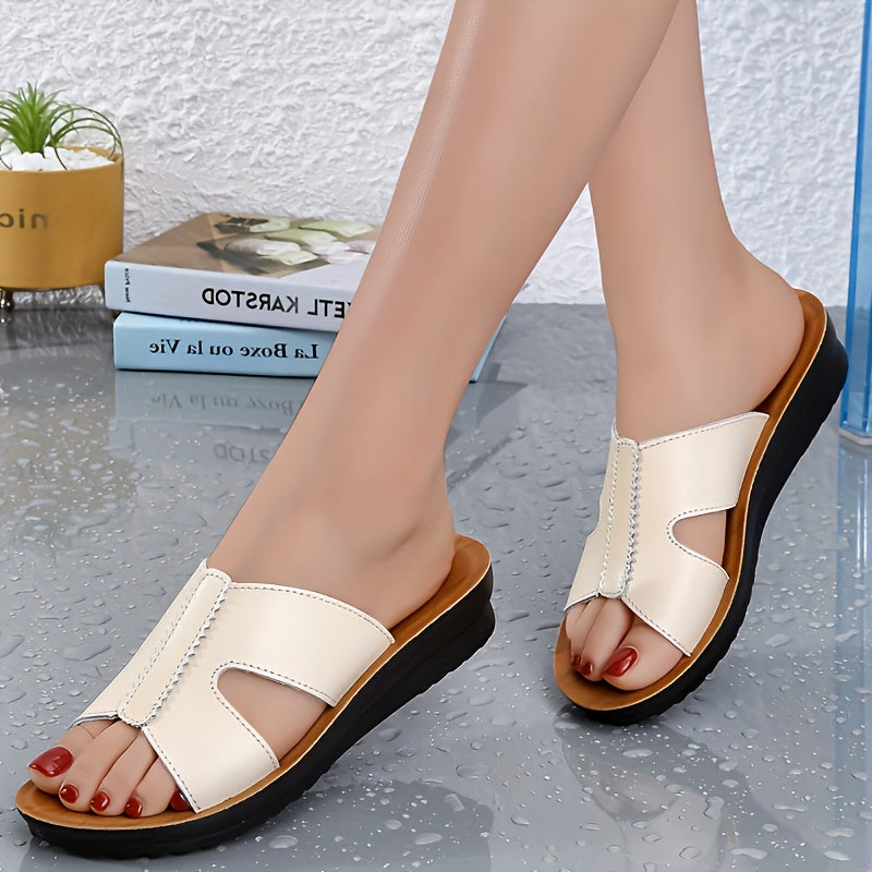 Women's Open Toe Slide Shoes Comfortable Casual Summer Outdoor