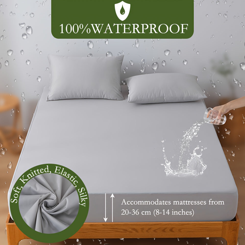 Waterproof Mattress Protector Breathable Elastic Fitted Sheet for Bed Guest Room Hotel Dorms