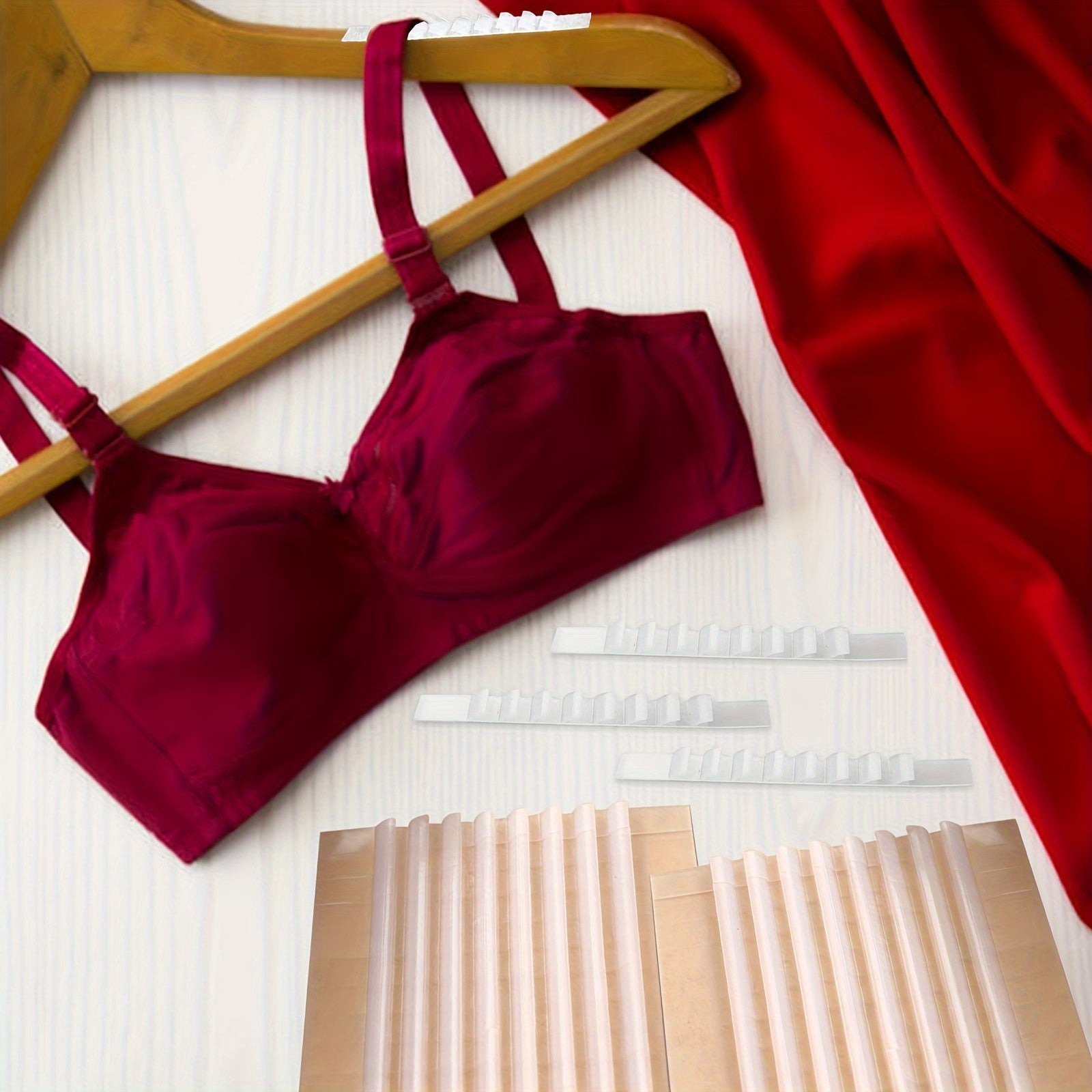 150 Pieces Non-Slip Rubber Hanger Grips with Adhesive Backing for Wooden and Plastic Hangers