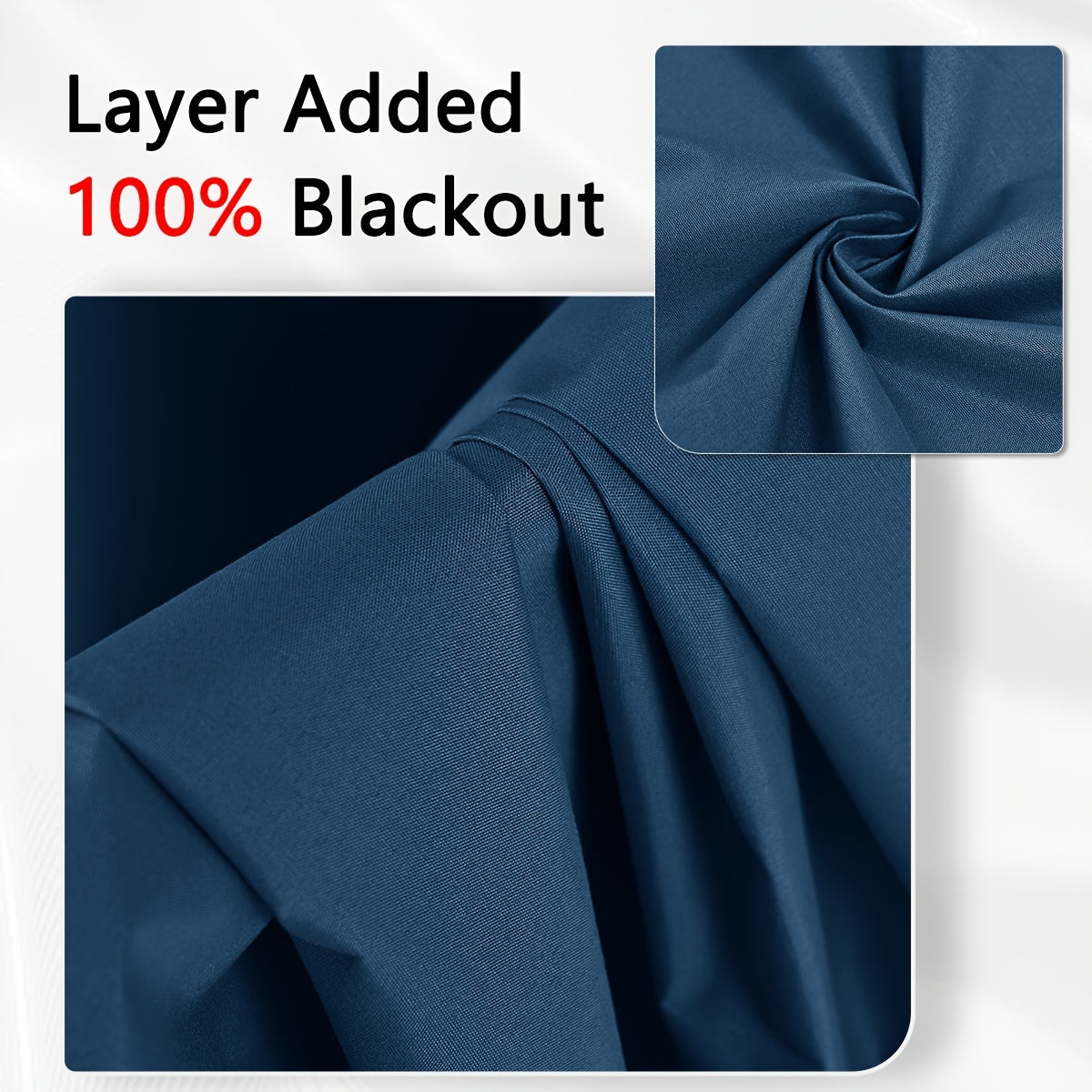 Blackout Curtains for Bedroom and Living Room, UV Protection, Easy Slide
