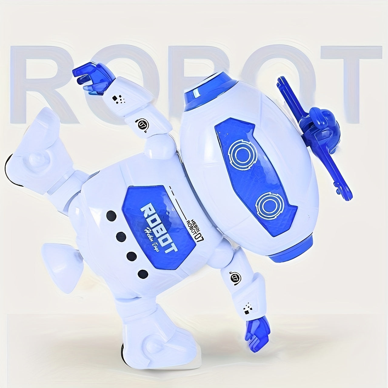 Kids Dancing Robot Toy with LED Lights Music and 360 Degree Rotation