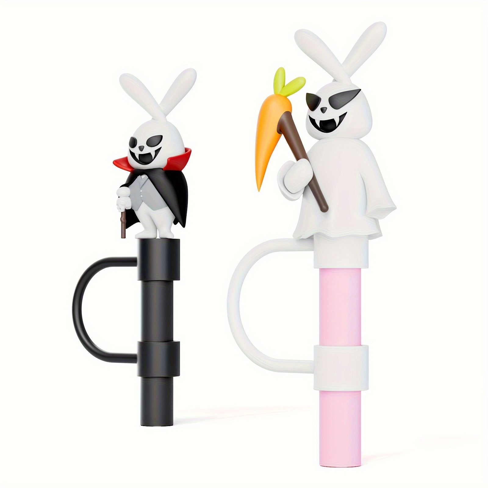 Halloween Themed Stainless Steel Water Bottles Set with BPA-Free Straws and Fun Lids 6 Pack