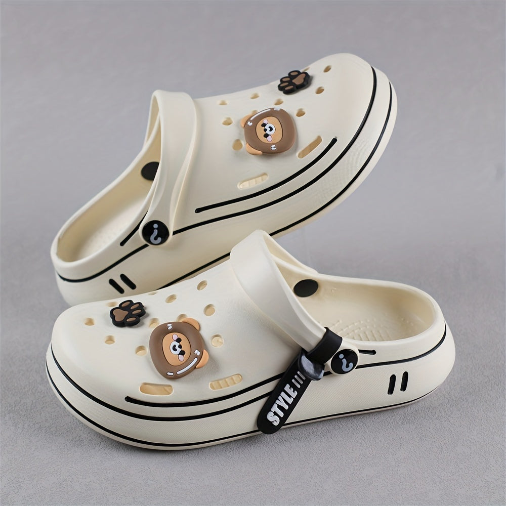Sandalias para niños para exteriores EVA con dibujos animados, slip-on, para todas las estaciones, casuales y duraderas