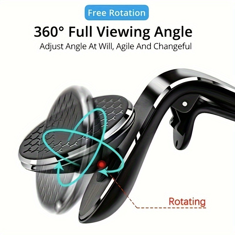 Universal avtomobil telefon uchun tutqich magnitli vent montaji 360° burilish sozlanadigan