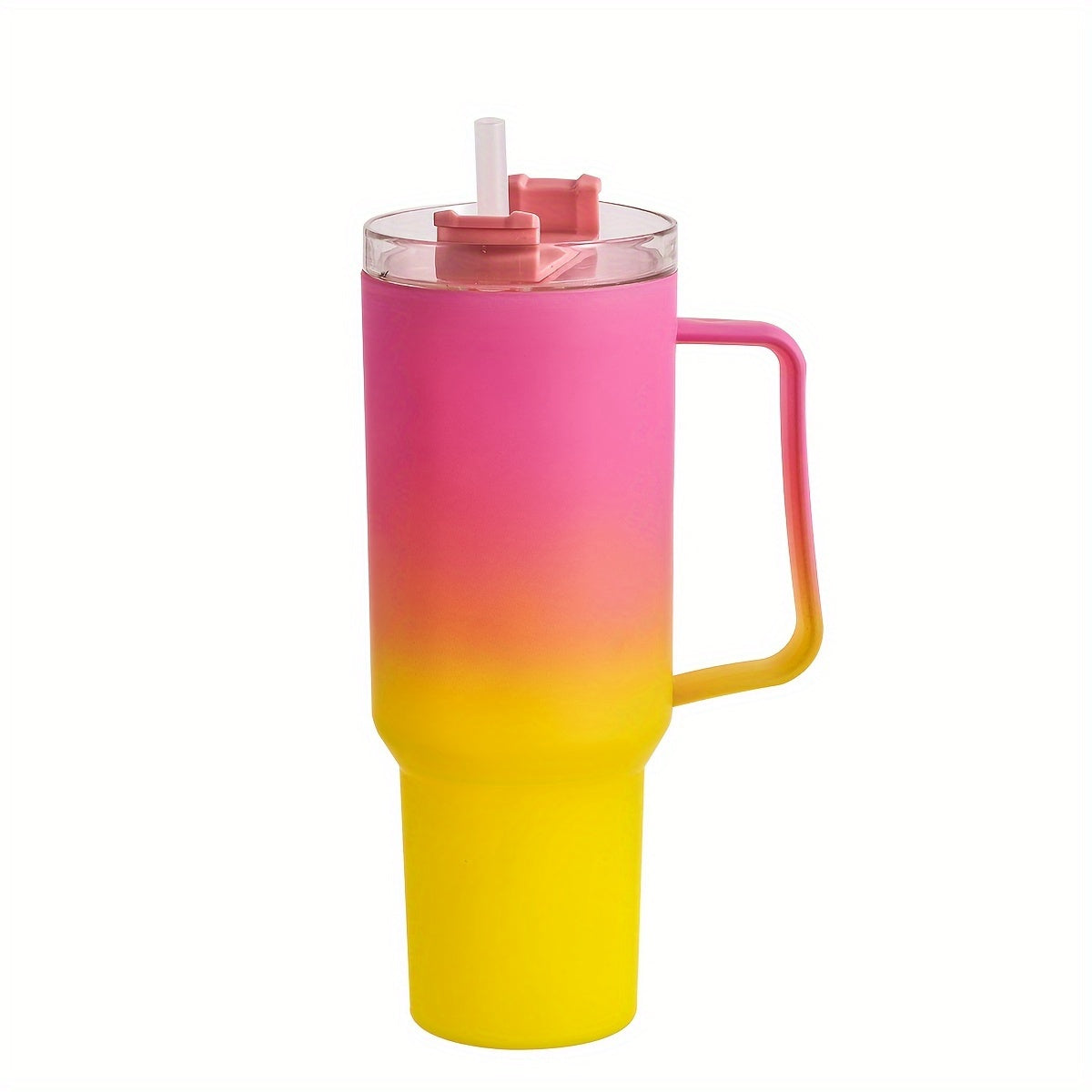 Lightweight Plastic Travel Mug with Straw for Hiking Hand Wash Only