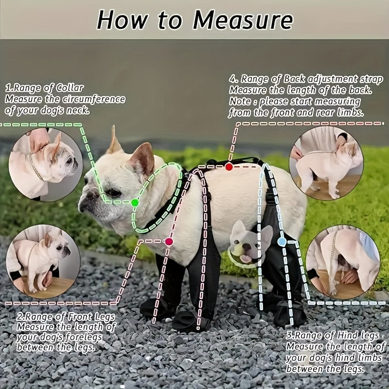 Waterproof Adjustable Dog Boots for All Breeds with Warm Lining and Reflective Safety