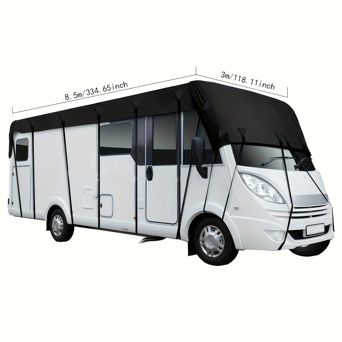 Large RV Cover Oxford Cloth Windproof Rainproof Dustproof Trailer Tent