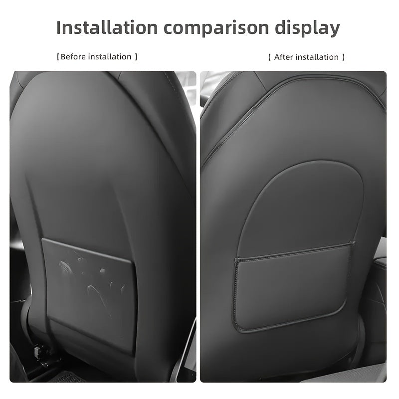 Universal Faux Leather Seat Back Protector for Tesla Model 3 and Y Scratch-Resistant Cover