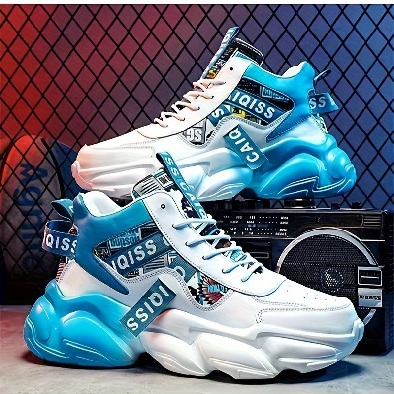 Men's High-Top Sneakers for Basketball Running Casual All-Season Durable Rubber Sole