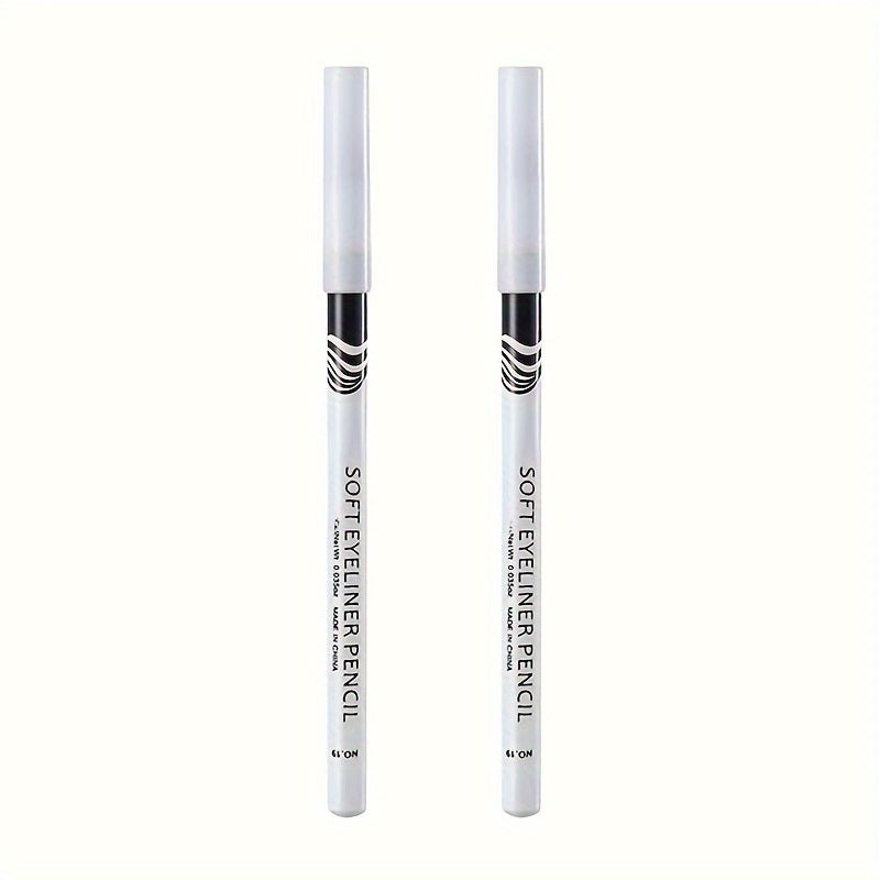 Bolígrafo delineador de ojos impermeable blanco para mujer, herramientas de maquillaje duraderas y suaves, 2/3 piezas