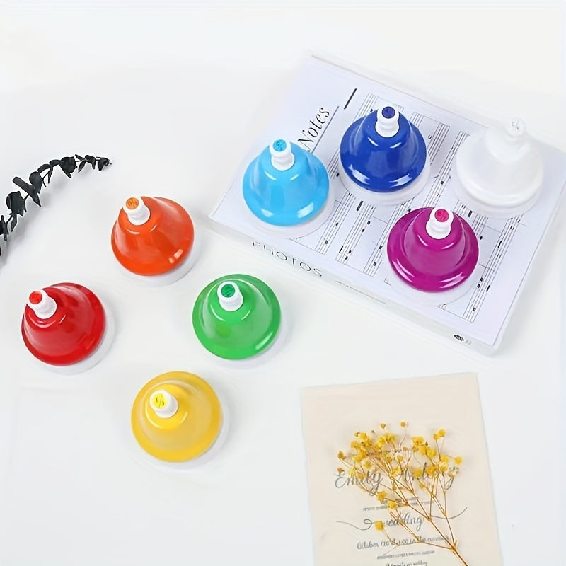 Set de campanas diatónicas de 8 tonos para niños y principiantes, instrumentos de percusión coloridos y duraderos