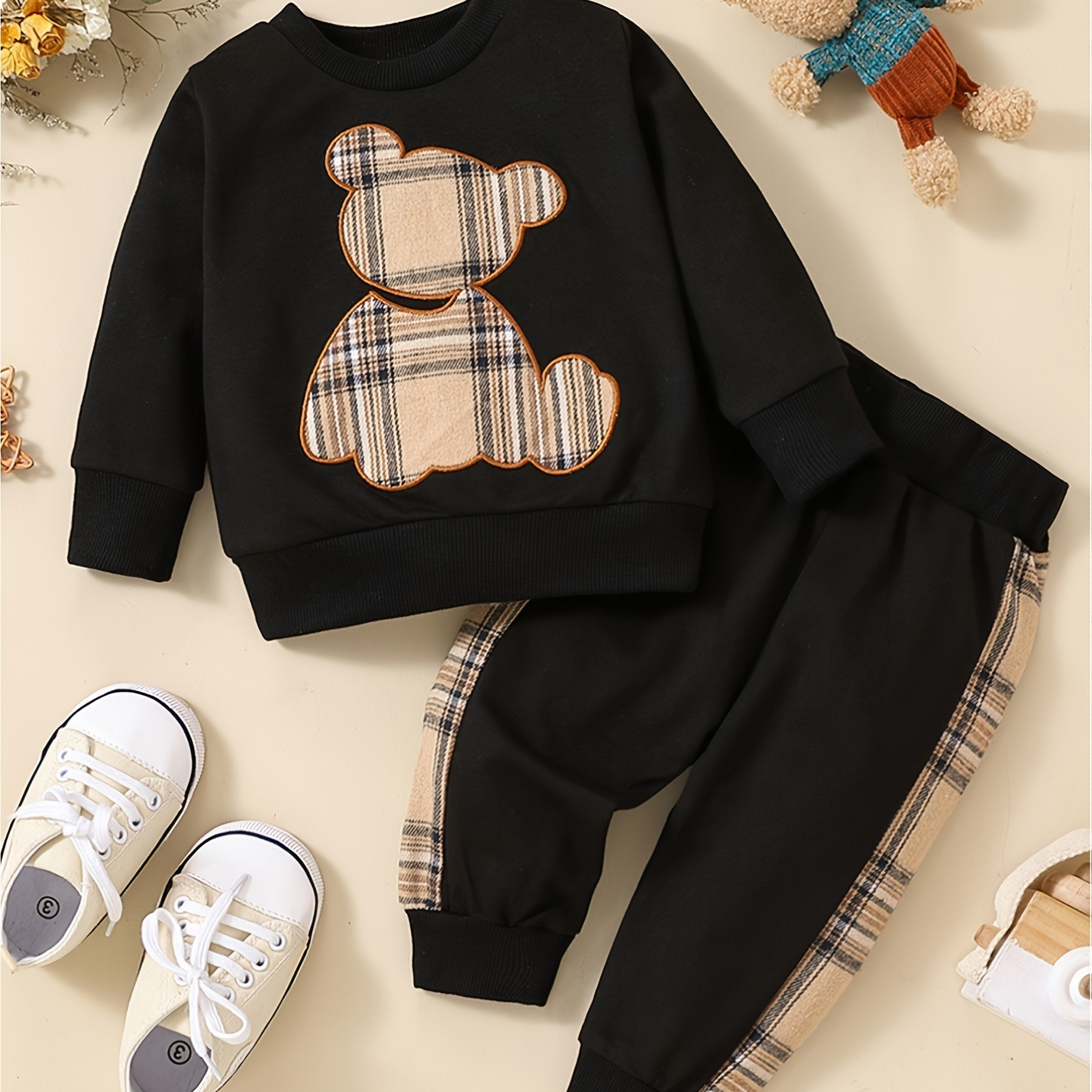 Toddler Boy's Fall Winter Outfit Long Sleeve Sweatshirt and Casual Pants
