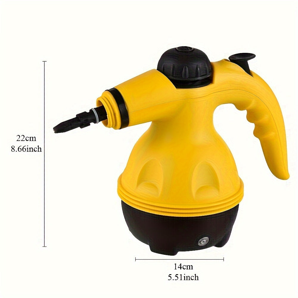 1000W portativ yuqori haroratli bosimli bug' tozalagich oshxona, divan, hammom, avtomobil oynalari uchun. Yevropa standartidagi ulagich. Batareya kerak emas. Mustahkam plastik korpus.