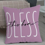 Purple Floral Pillow Cover 44.98cm Square Single-Sided Zip Washable for Couch Sofa Bed