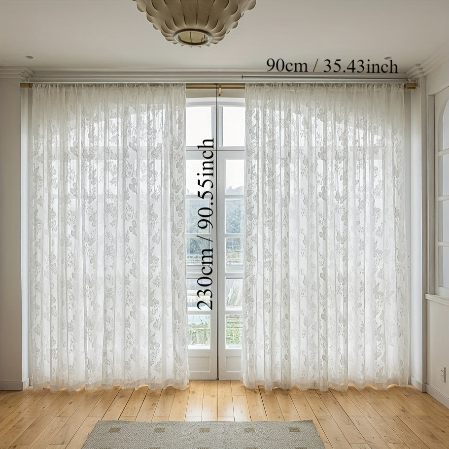 Luxurious Gold Lace Jacquard Embroidered Curtains Set with Sand Finish for Living Room Bedroom and Home Office