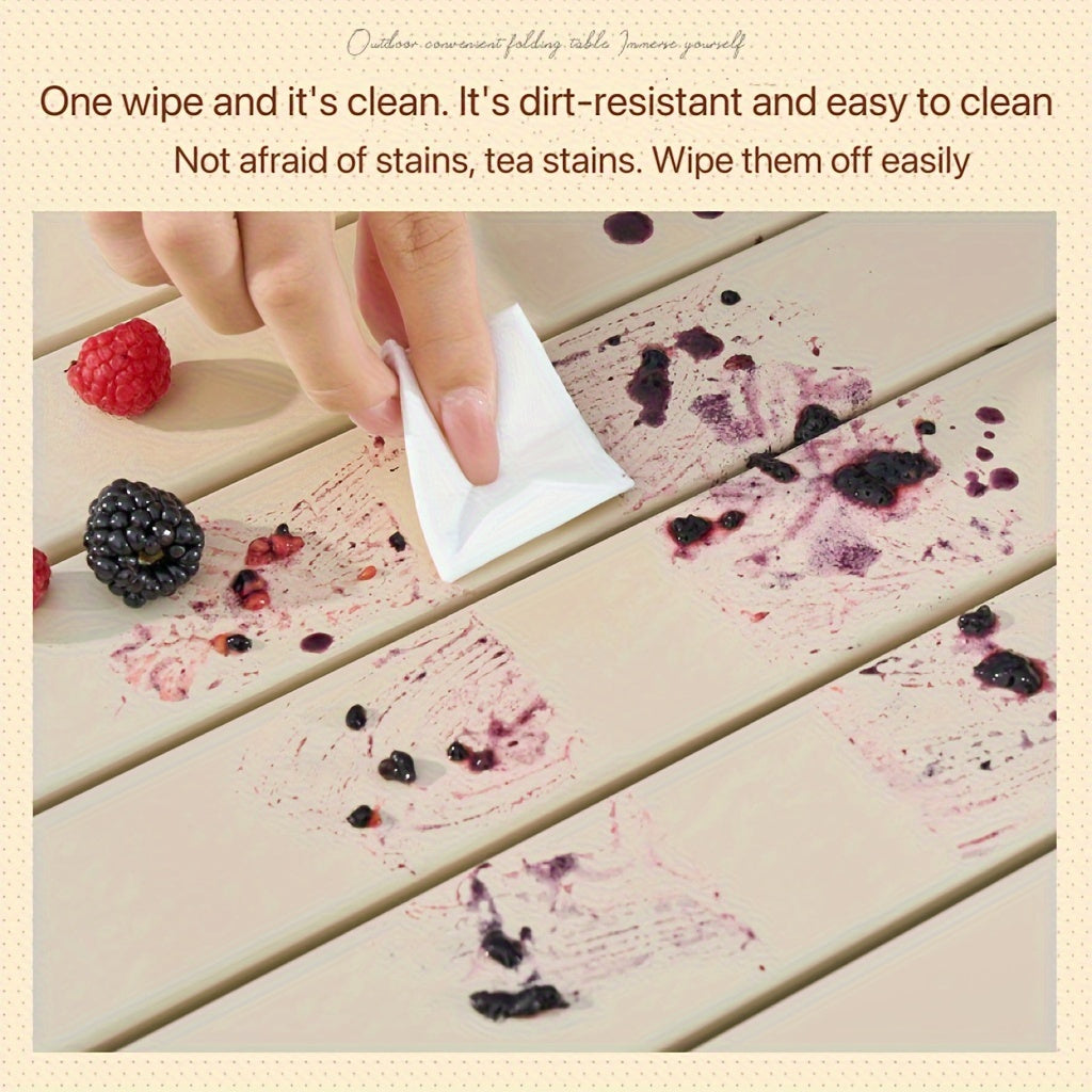 Portable Stainless Steel Folding Table for Camping and Outdoor Picnics