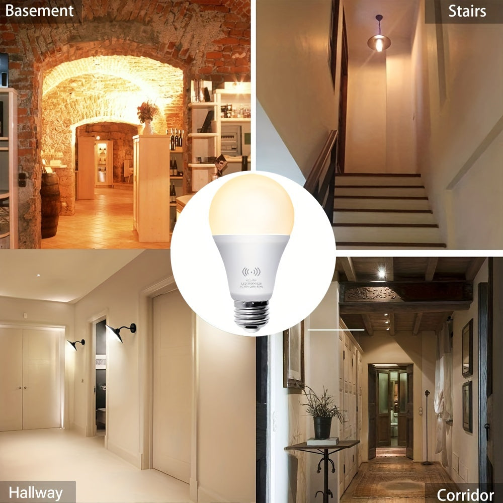 Set of 5 LED Motion Sensor Bulbs 9W/12W 3000K/6000K 1200LM Indoor