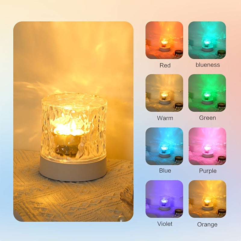 Luz nocturna de ondas de agua con ambiente ajustable de 7 colores, recargable por USB para dormitorio y sala de juegos

Source:
Water Ripple LED Night Light with 7-Color Adjustable Ambiance USB Rechargeable for Bedroom and Playroom