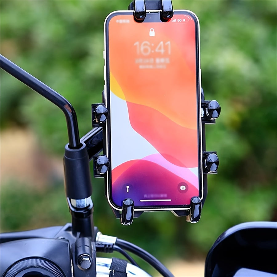 Motorcycle Phone Mount Shock-Absorbing Anti-Theft for E-Bikes and Scooters