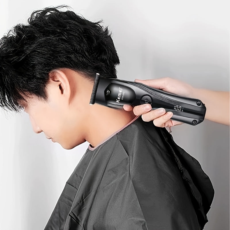 Professional Cordless Hair Clipper Titanium-Coated Blades 150Min Runtime USB-C Fast Charge IPX7 Salon-Grade Grooming Kit