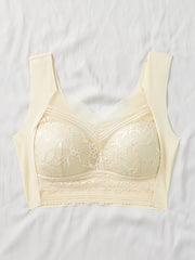 Ayollar uchun mustahkam dantel simsiz tank brasi – jozibador, qulay ko'taruvchi ichki kiyim va ichki kiyim.