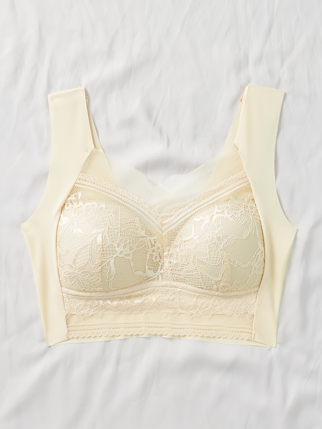 Ayollar uchun mustahkam dantel simsiz tank brasi – jozibador, qulay ko'taruvchi ichki kiyim va ichki kiyim.