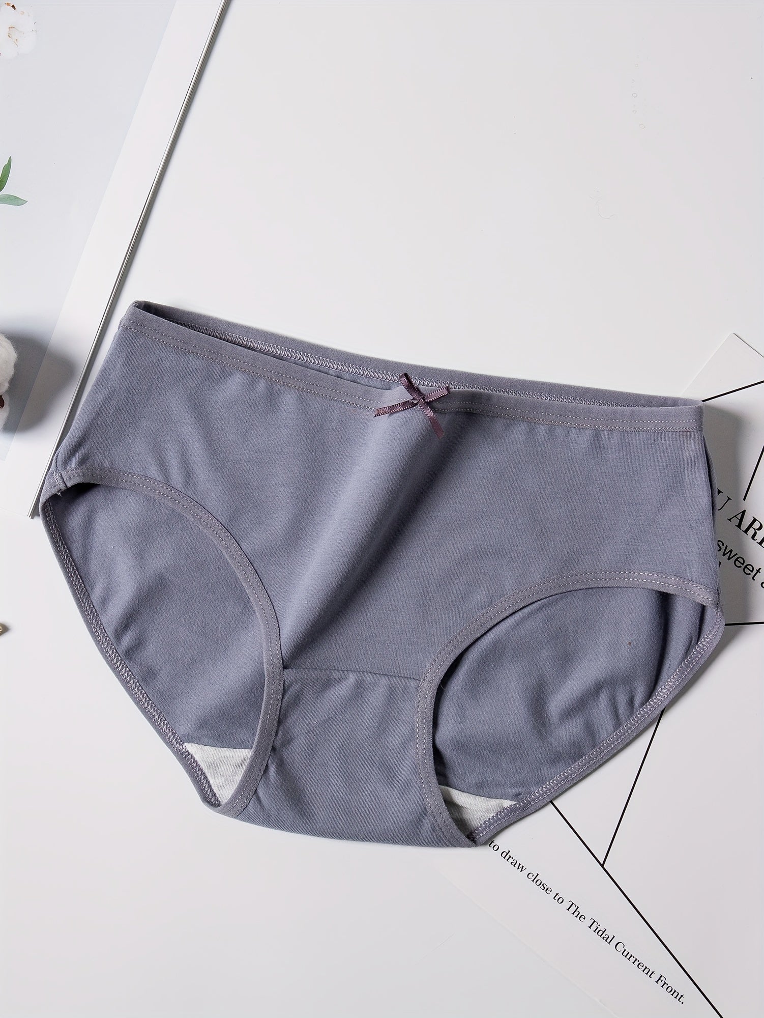 Juego de 4 braguitas de algodón para mujer, cómodas y transpirables, lencería