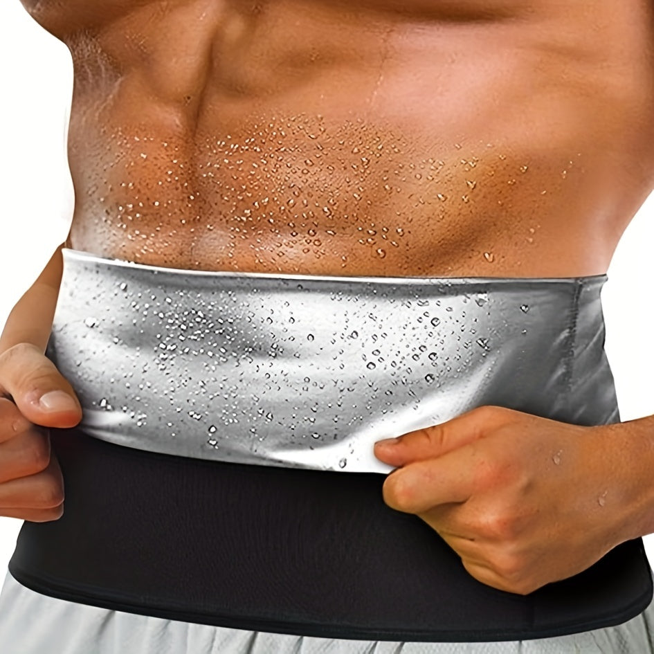 Men's Sports Sweat Belt Fitness Training Sauna Belt High Stretch Polyester