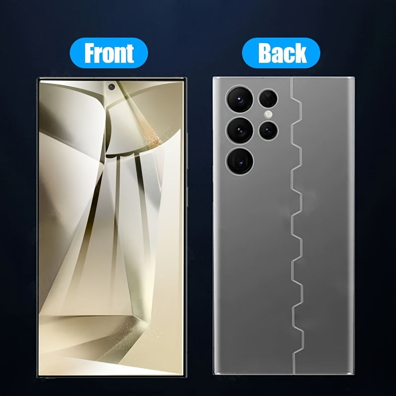 2 Piezas protectores de pantalla de hidrogel con mariposa de 360° para Samsung Galaxy S y Note Series