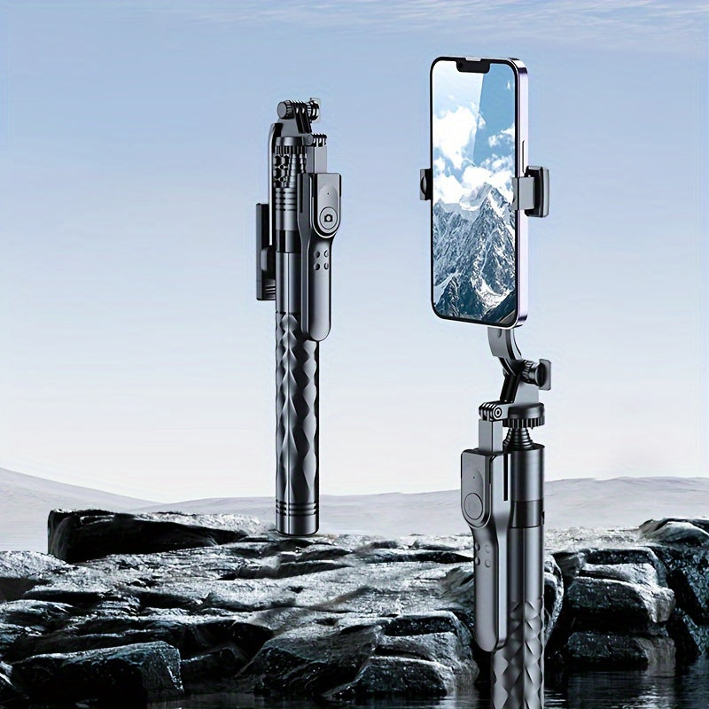 2024 Чорбоғлиқ ўз-ўзини суратга олиш қўлқопи тропида телефонлар учун 360° айланиш портатив стабилизатор саёҳат фотосурет учун