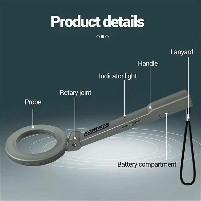 Handheld Folding Mini Metal Detector for Accurate Metal Scanning
