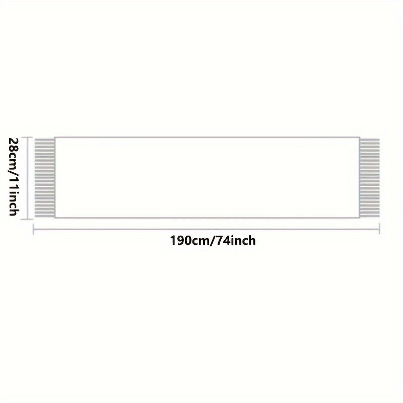 Women's Chunky Knit Shawl Scarf White Winter Windproof Warm Accessory