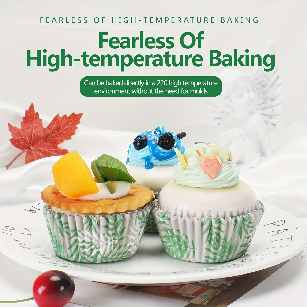 100-Piece Cake and Muffin Paper Set with Hawaiian Pattern for Parties