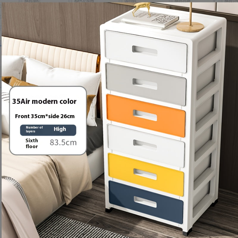 Plastic Waterproof Locker Organizer with Shelves for Bedroom Office Bathroom White Yellow Sky Blue