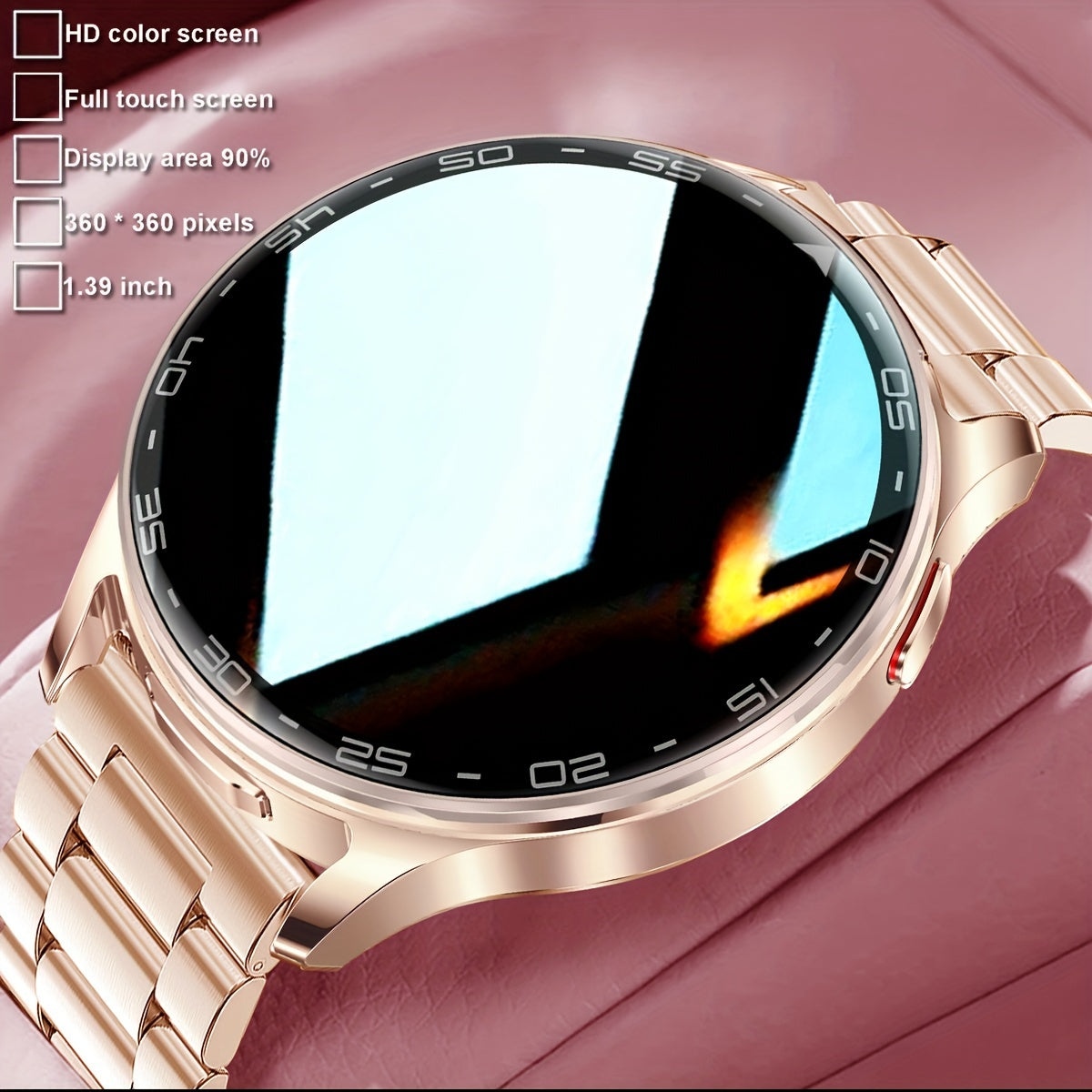 Women's Smartwatch with Wireless Earphone Fitness Tracker Sports Modes Stylish Design