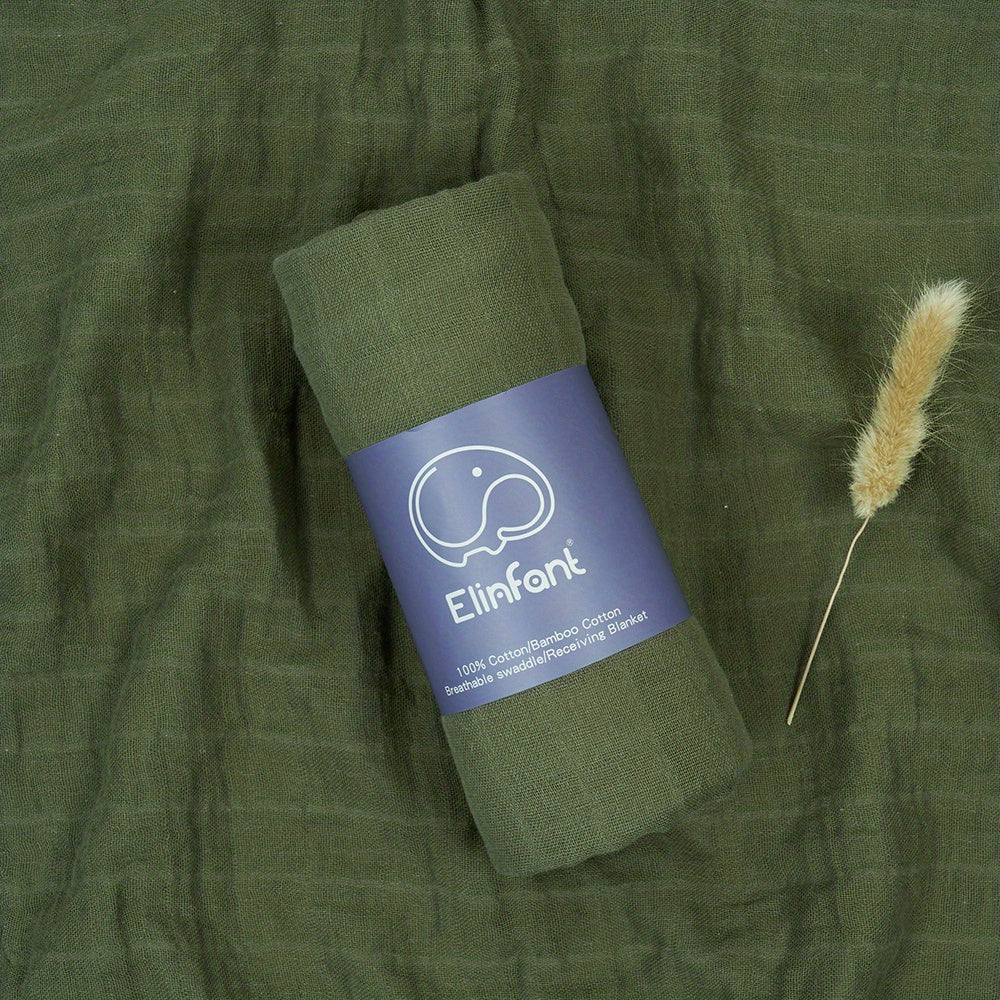 Muslin Swaddle Blanket for Newborns and Babies Solid Color Cotton Multi-Functional Wrap Towel