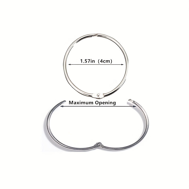 Set of 12 Open Ring Window Curtain Hardware Tulle Sheer Home Decor