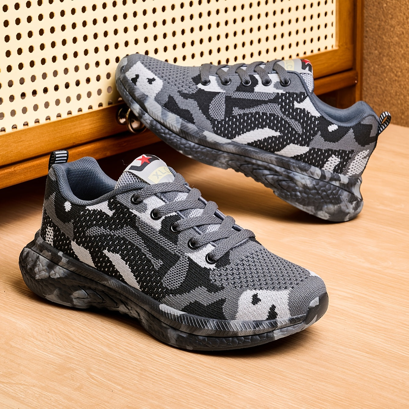 Women's Camo Mesh Sneakers Lightweight Comfort Breathable Shoes