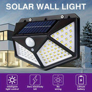 Solar Powered Outdoor Wall Light with Motion Sensor and Touch Control