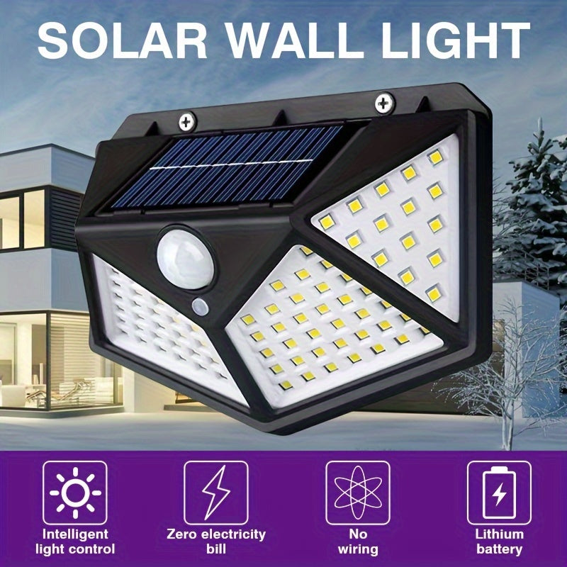 Solar Powered Outdoor Wall Light with Motion Sensor and Touch Control