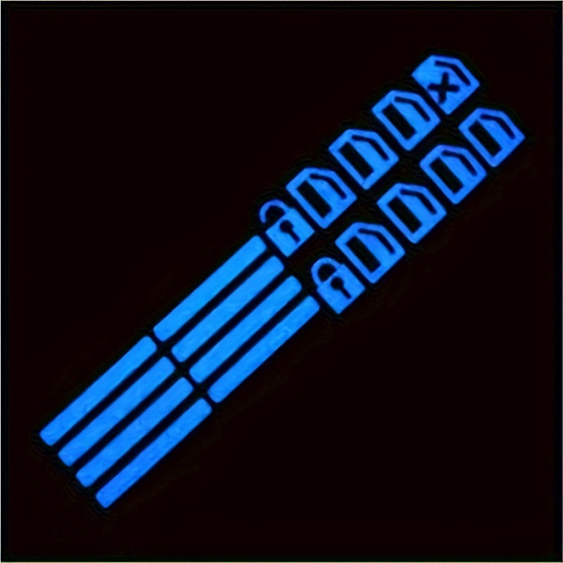 18pcs Luminous Car Stickers Self-Adhesive Night Vision Window Decals