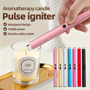 Pink USB Rechargeable Electronic Arc Lighter Windproof Safety Candle Stove