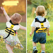 Child Safety Harness and Leash Set with Bee Design and Storage Pocket