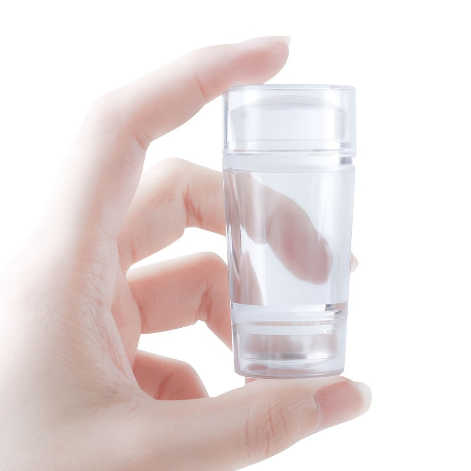 Uniseks Jeliy Silikon Tırnak Stamper va Qirqish uchun Fransuz Tırnak San'ati