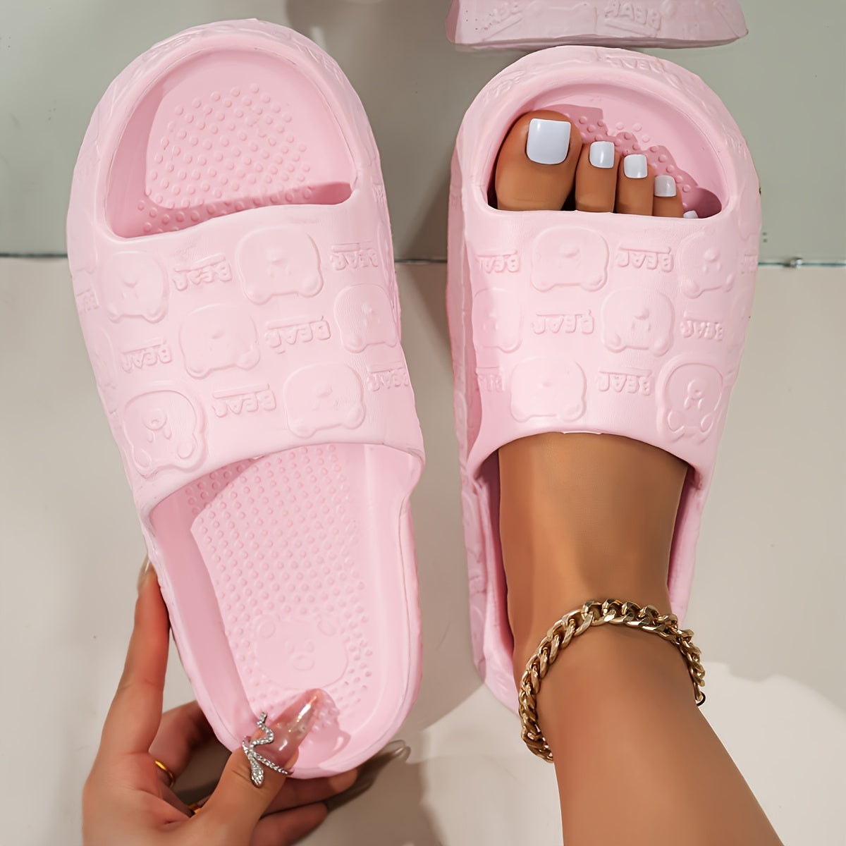 Unisex EVA Soft Bottom Pillow Slide Quick-Dry Non-Slip Shower Beach Sandal