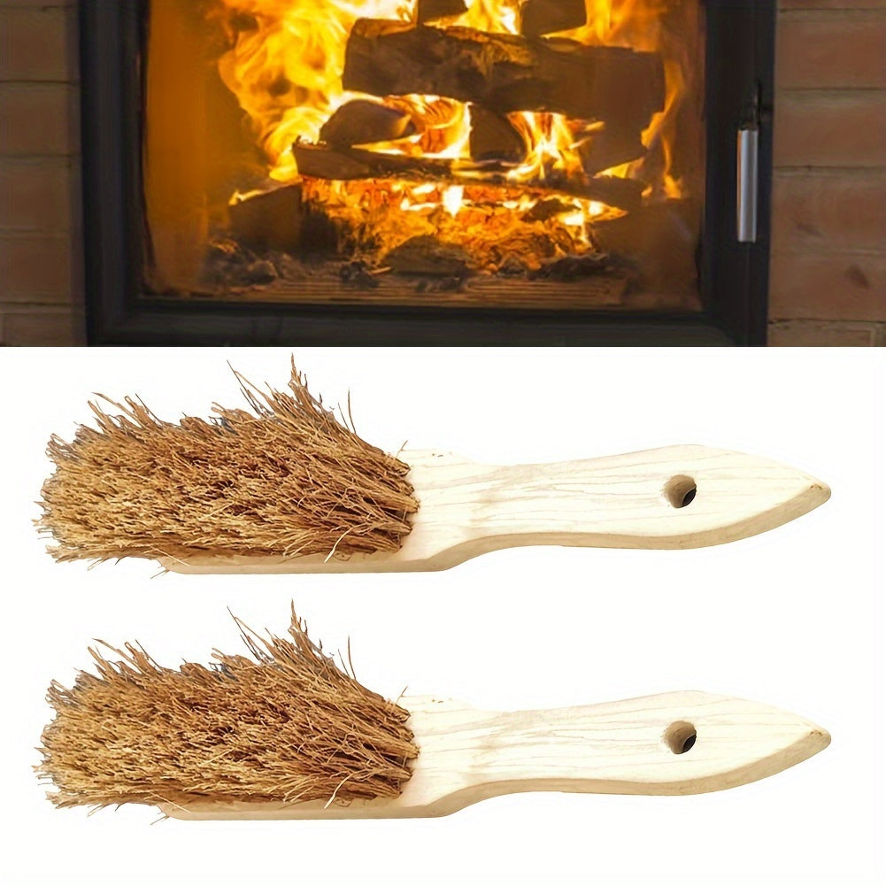 Bristle Fireplace Brush Coconut Palm Cleaning Tool for Fireplaces