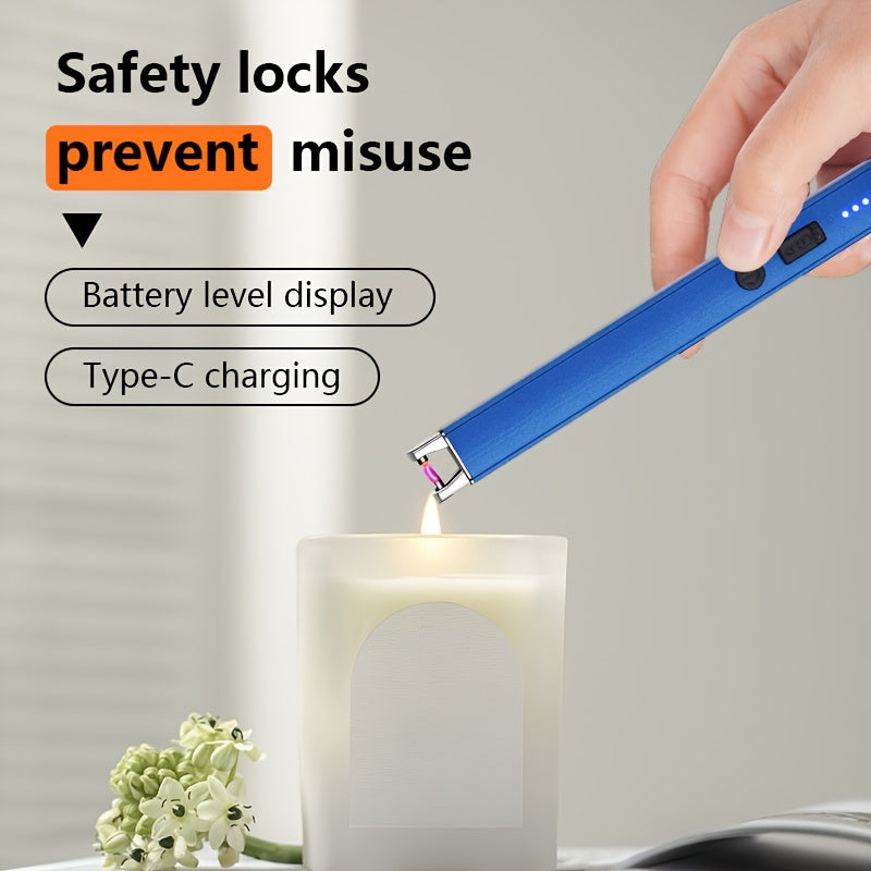 Qayta to'ldiriladigan elektr arc yondirg'ich to'plami shamolsiz sham candle gaz pech barbekyu