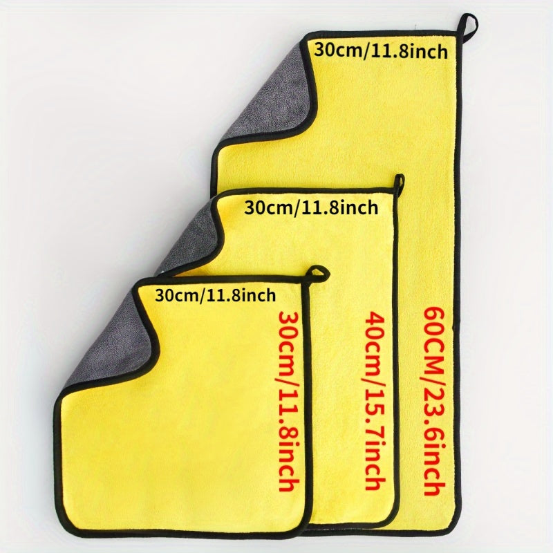 Double-Sided Microfiber Car Wash Towels Quick-Drying Absorbent Set