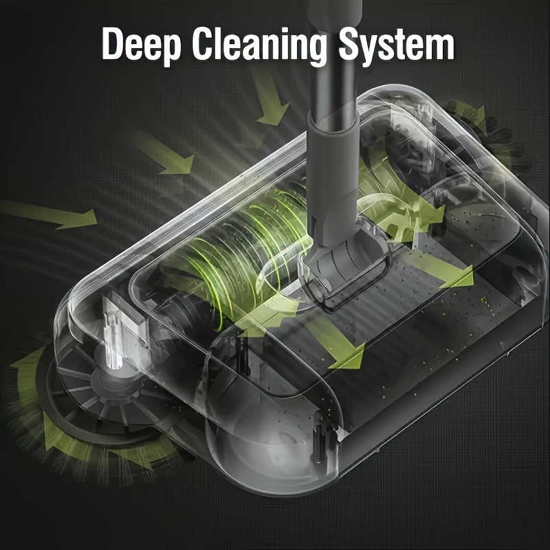 3-in-1 Manual Sweeping and Mopping Set for Hardwood Floors Tiles and Kitchens Blue Polyester Brush